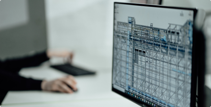 Computer screen showing a design