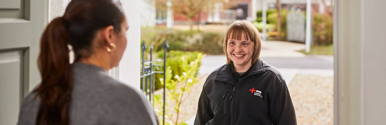 Electrician visiting a customer