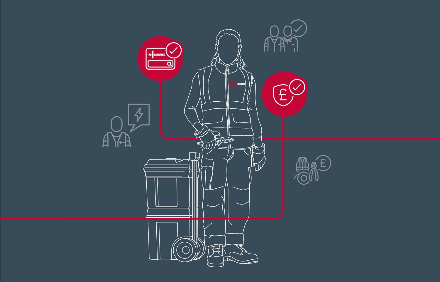 NICEIC Female Electrician Graphic