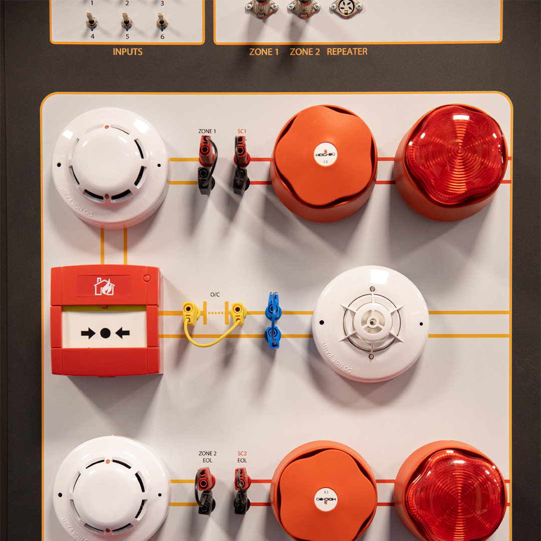 NICEIC training board for fire alarms